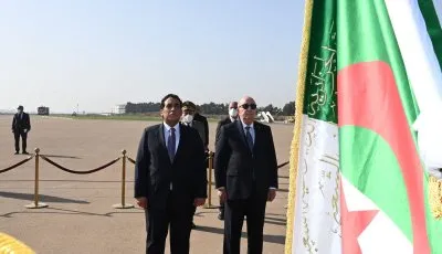 رئيس المجلس الرئاسي الليبي محمد يونس المنفي في الجزائر
