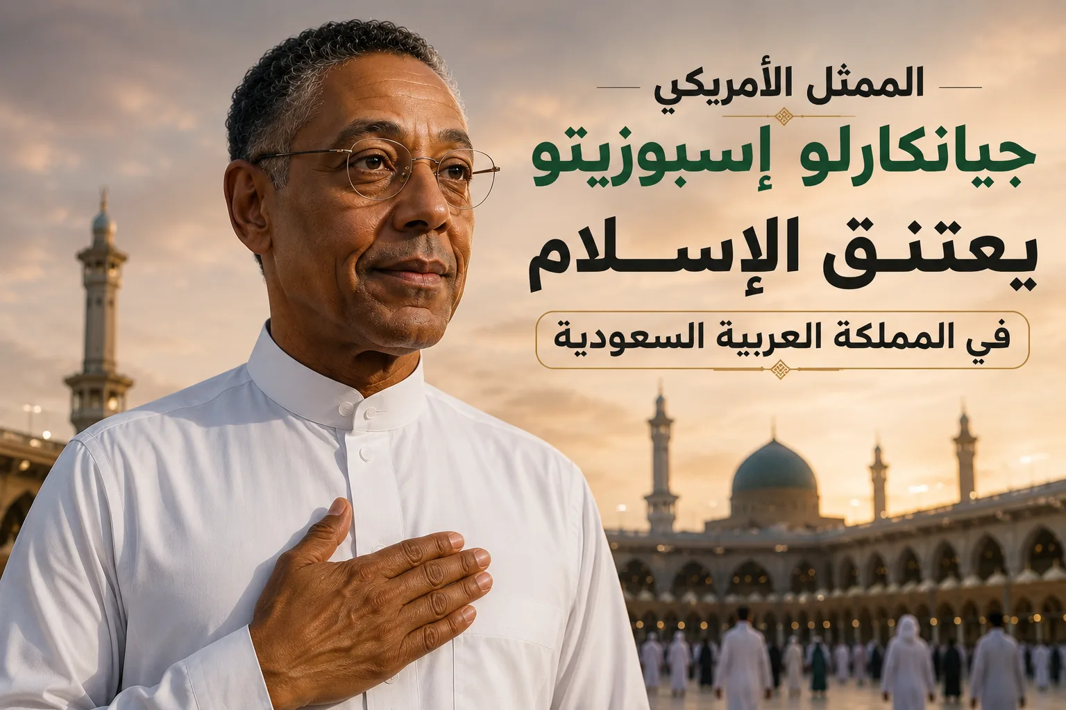 الممثل الأمريكي جيانكارلو إسبوزيتو يعتنق الإسلام في المملكة العربية السعودية