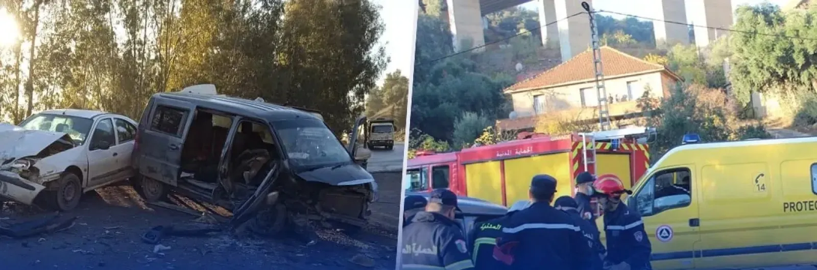 كارثة مرورية بالمدية: إصابة 13 شخصًا بينهم رُضّع في اصطدام خطير
